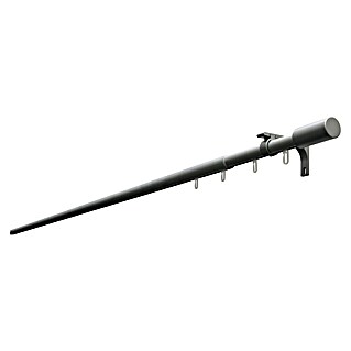 Gardinia Gardinenstange (Aluminium, Grau, Verschiebbar, 100 cm)