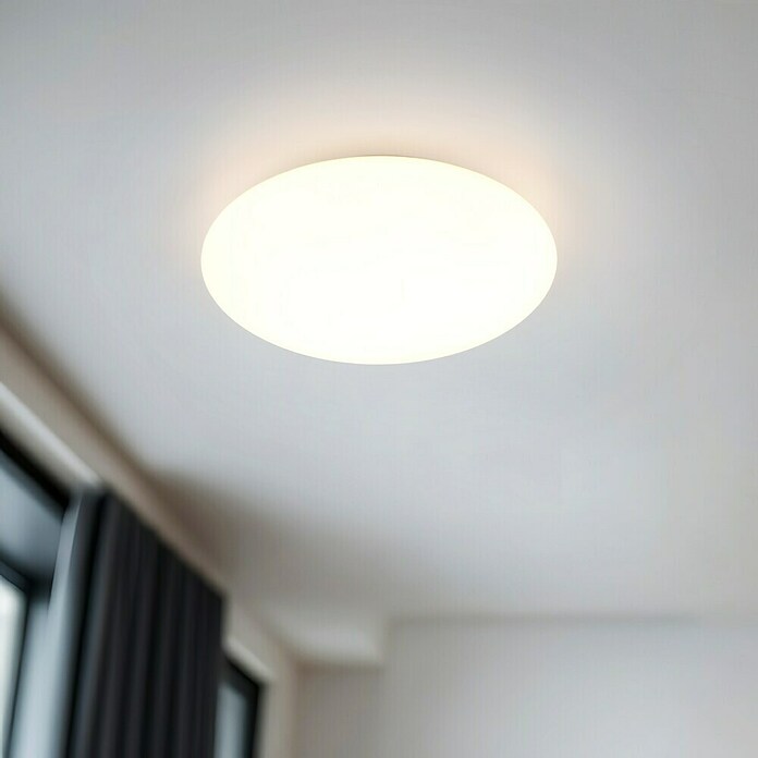 LED-Deckenleuchte rund Viora (9 W, Ø x H: 27 x 7 cm, Farbe Schirm: Weiß) | BAUHAUS