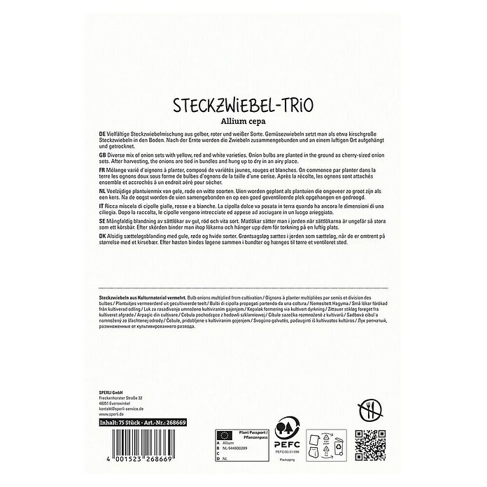 Sperli Steckzwiebeln Trio (Allium cepa) | BAUHAUS