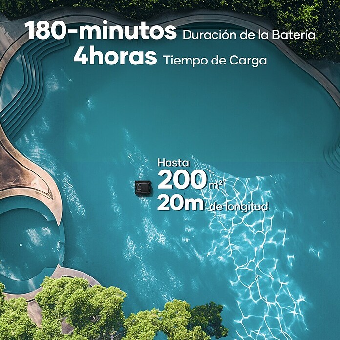 Aiper Robot de piscina Scuba S1 Pro (Funcionamiento con batería, Específico para: Piscinas de hasta 200 m², Potencia de filtración: 22.700 l/h) | BAUHAUS