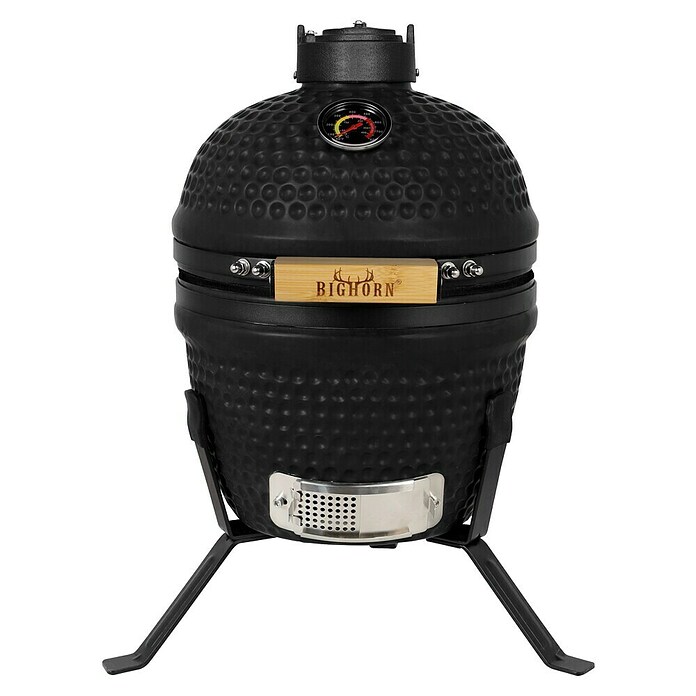 Bighorn Houtskoolbarbecue Kamado Jr. (Diameter barbecue-oppervlak: 27 cm, Mat zwart) | BAUHAUS