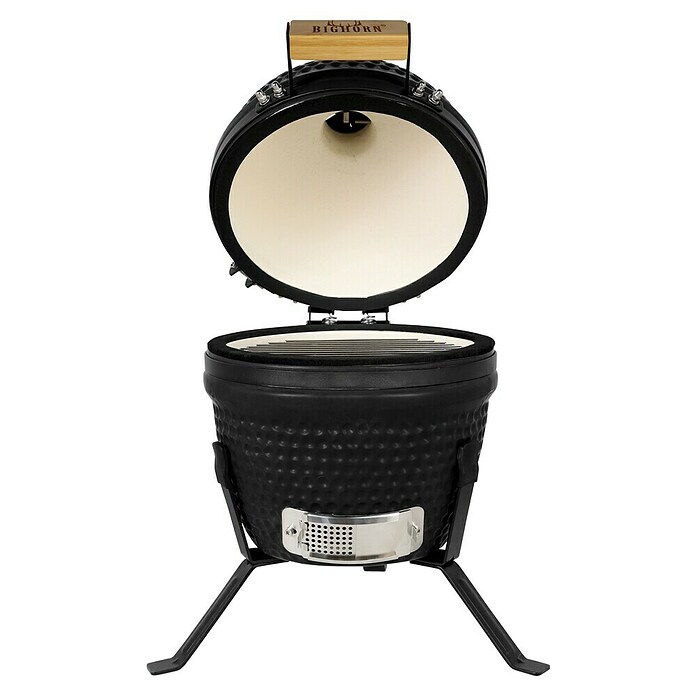 Bighorn Houtskoolbarbecue Kamado Jr. (Diameter barbecue-oppervlak: 27 cm, Mat zwart) | BAUHAUS