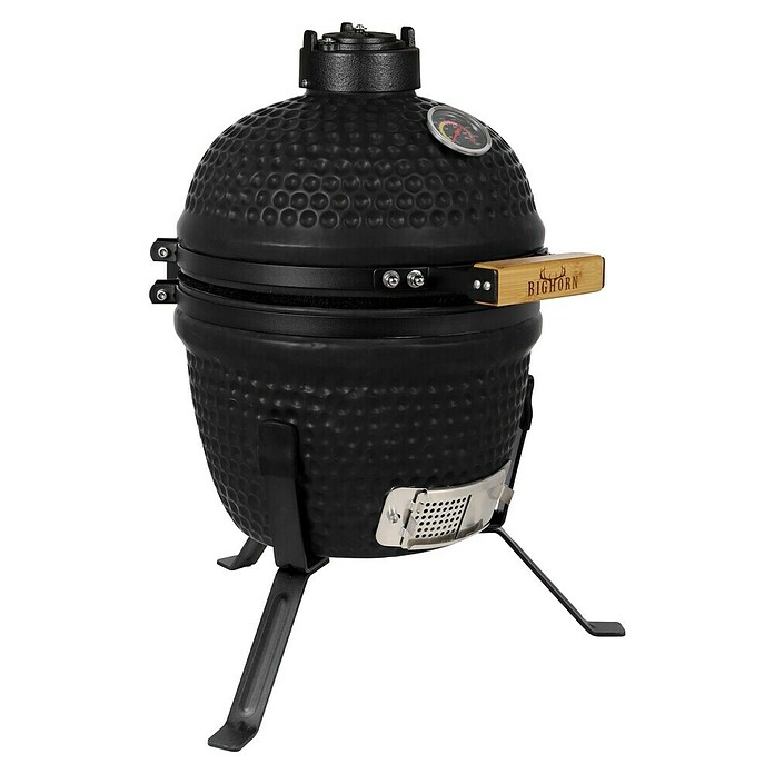 Bighorn Houtskoolbarbecue Kamado Jr. (Diameter barbecue-oppervlak: 27 cm, Mat zwart) | BAUHAUS