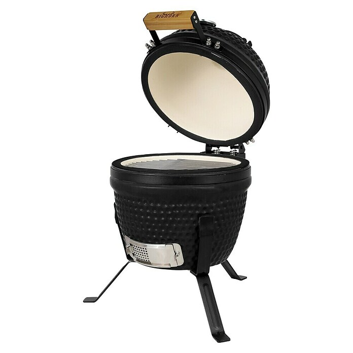 Bighorn Houtskoolbarbecue Kamado Jr. (Diameter barbecue-oppervlak: 27 cm, Mat zwart) | BAUHAUS