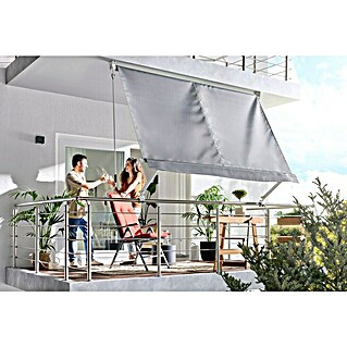 Sunfun Senčilo za balkon (Siva, Širina: 2,45 m, Izteg markize: 2,45 m)