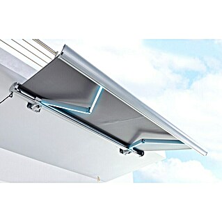 Sunfun LED-Vollkassettenmarkise (Anthrazit, Breite: 2,5 m, Ausfall: 1,5 m)