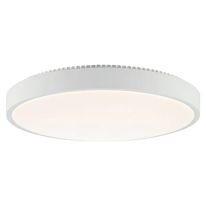 Brilliant LED-Deckenleuchte rund Solistra - 24 W, Ø x H: 44,5 x 9,5 cm, Weiß, Neutralweiß - Weißes, rundes LED-Deckenlicht mit transluzentem Diffusor.