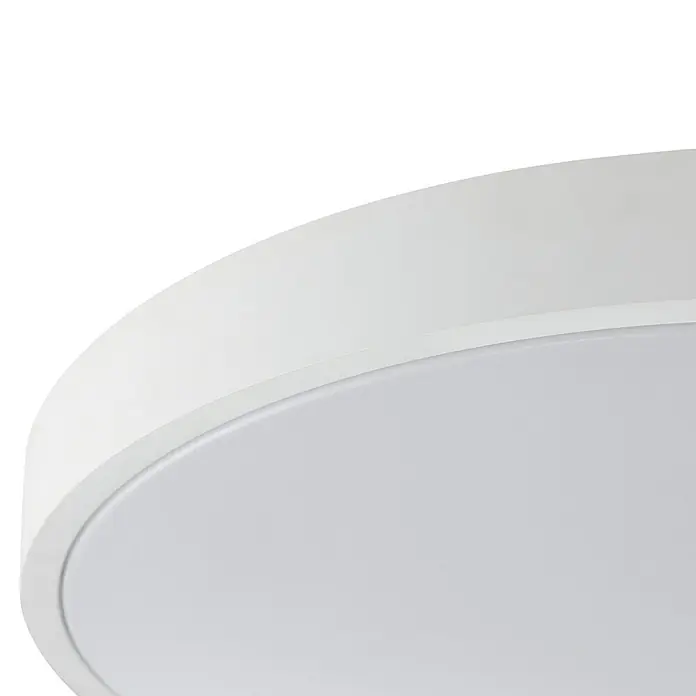 Brilliant LED-Deckenleuchte rund Solistra - 24 W, Ø x H: 44,5 x 9,5 cm, Weiß, Neutralweiß - Weiße, runde LED-Leuchte mit transluzenter Abdeckung.