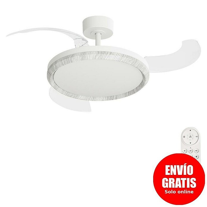 Arte confort Ventilador de techo Haze M (Blanco, 107 cm, 29,8 W, Blanco cálido) | BAUHAUS