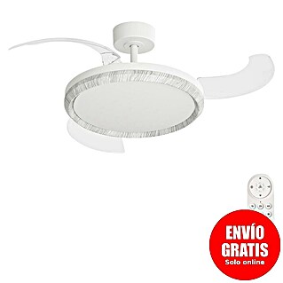 Arte confort Ventilador de techo Haze M (Blanco, 107 cm, 29,8 W, Blanco cálido)
