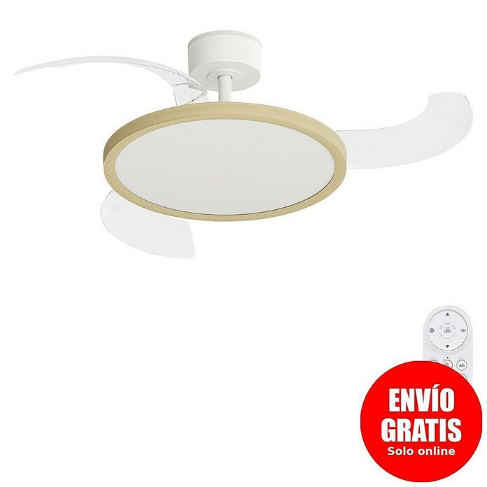 Arte confort Ventilador de techo Vetra M (Blanco/Madera, 107 cm, 29,8 W, Blanco cálido) | BAUHAUS