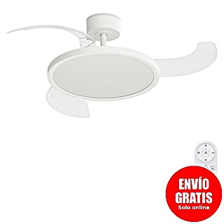 Arte confort Ventilador de techo Vetra M (Blanco, 107 cm, 29,8 W, Blanco cálido)