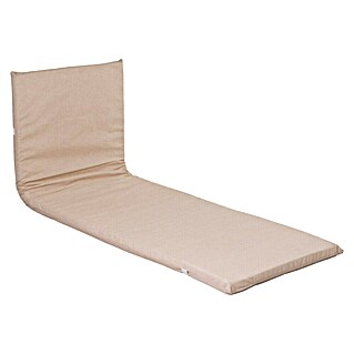 Cojín para tumbona (Tumbona, 1 ud., L x An x Al: 190 x 60 x 5,5 cm, Crema)