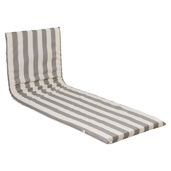 Cojín para tumbona (Tumbona, 1 ud., L x An x Al: 190 x 60 x 5,5 cm, Gris/Blanco) | BAUHAUS