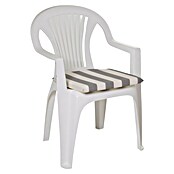 Cojín para asiento (2 ud., L x An x Al: 40 x 40 x 3,5 cm, 50% algodón 50% poliéster, Gris/Blanco) | BAUHAUS
