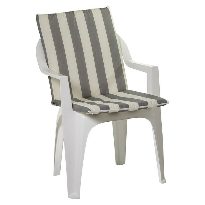 Cojín para respaldo (Gris/Blanco, L x An x Al: 95 x 45 x 3,5 cm, Específico para: Silla de respaldo alto) | BAUHAUS