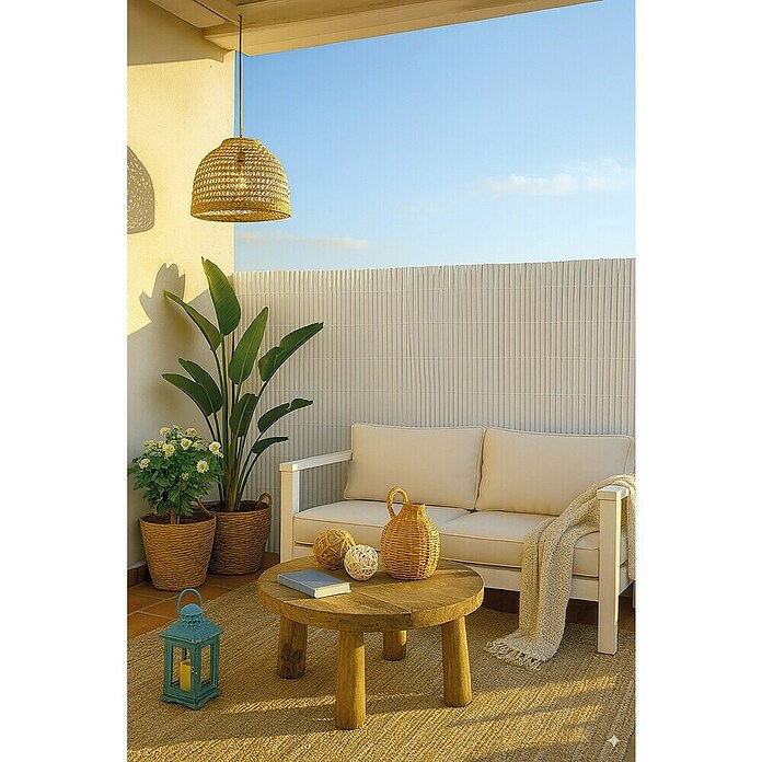 Ocultación Cañizo de PVC ovalado (Blanco, 3 x 1,5 m, PVC) | BAUHAUS