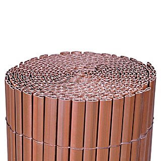 Ocultación Cañizo de PVC ovalado (Marrón, 3 x 1 m, PVC)