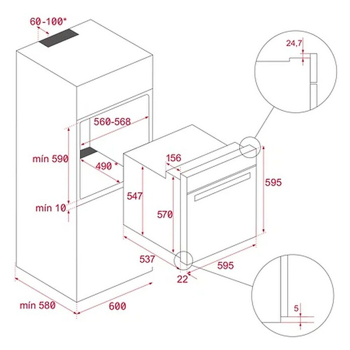 Teka Horno empotrado HSB6150 (Número de tipos de calentamiento: 6 ud., Volumen horno: 70 l) | BAUHAUS