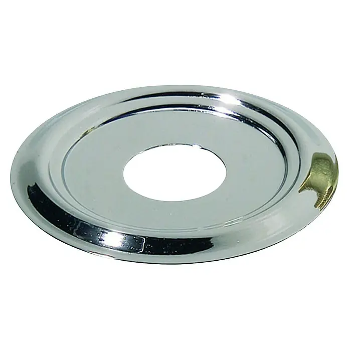 Basi Abdeckrosette für Türspion - Passend für: Basi Türspion TS 680, Silber - Glänzende, verchromte, runde Rosette mit Mittelloch für Sanitärrohre.
