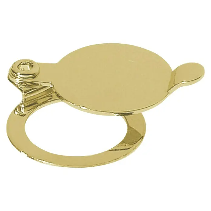 Basi Blende für Türspione - Passend für: Basi Türspion TS 680, Gold - Goldfarbene Metall-Sichtschutzabdeckung mit drehbarer Kreisblende und Ringbasis.