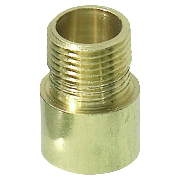 Basi Verlängerungsstück für Türspione - Passend für: Basi Türspion TS 680, Länge: 20 mm - Messinggewindefitting, zylindrisch, mit Außengewinde an einem Ende und glatter Basis.