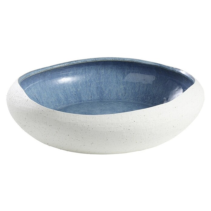 Eglo Schale Daijia (Creme/Blau, Ø x H: 31,5 x 8,5 cm, Ton) | BAUHAUS
