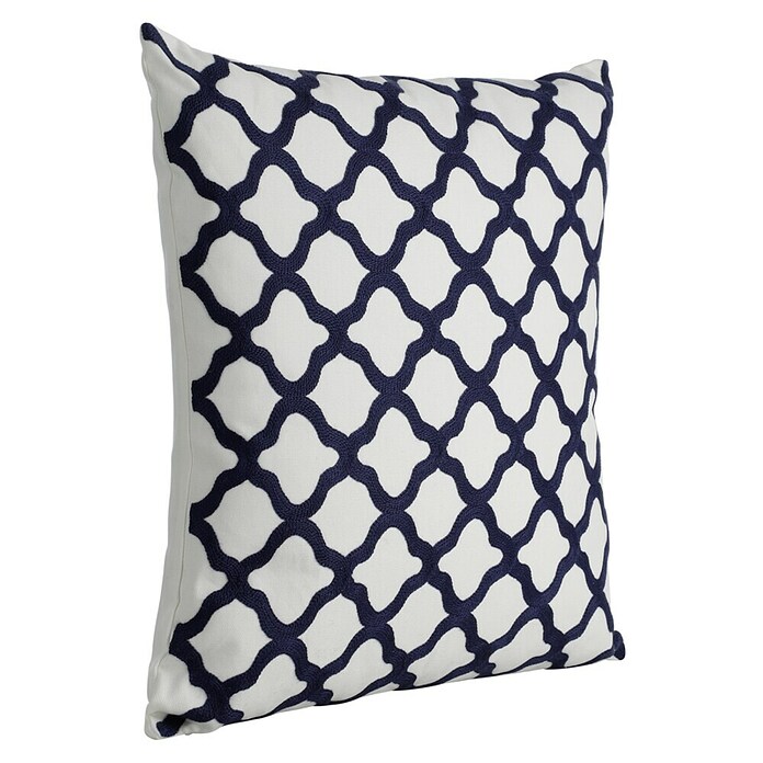 Eglo Kissen Chevery (Weiß/Blau, 45 x 45 cm, Hülle: 100% Baumwolle, Inlett: 100% Polyester) | BAUHAUS