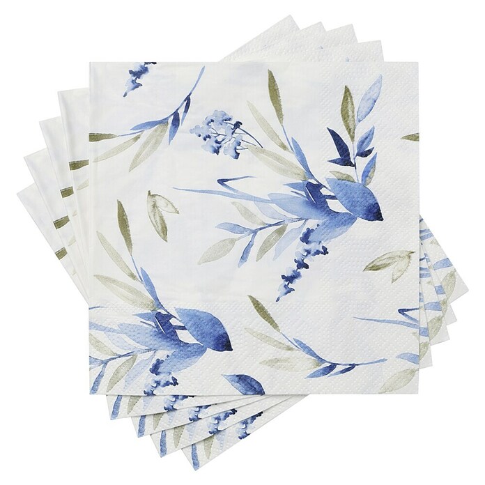 Eglo Serviette Pasig (Gesamtstückzahl: 20 Stk., L x B: 17 x 8 cm, Blätter/Blumen) | BAUHAUS