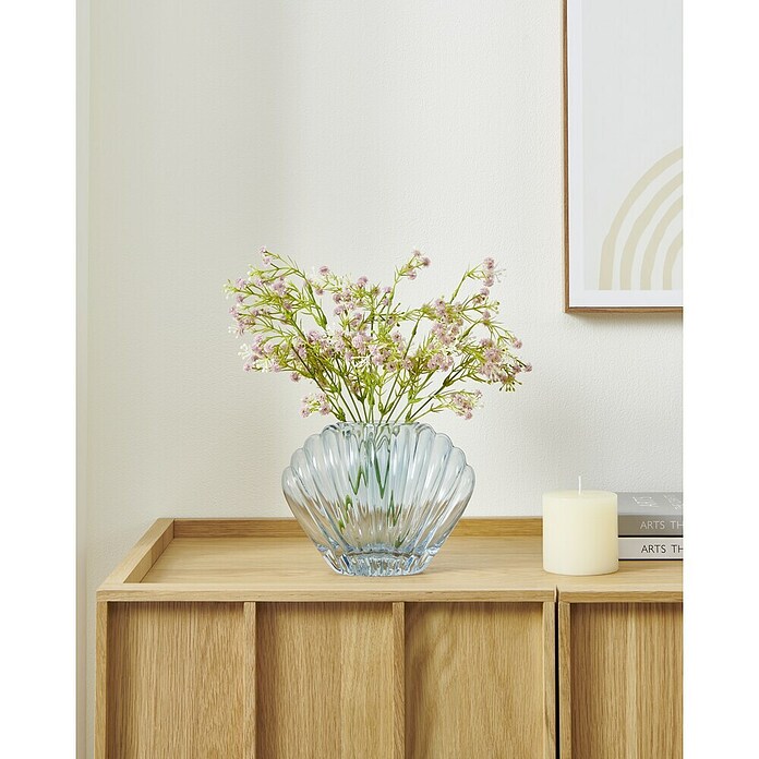 Eglo Vase (L x B x H: 20 x 8 x 14,5 cm, Blau, Glas) | BAUHAUS