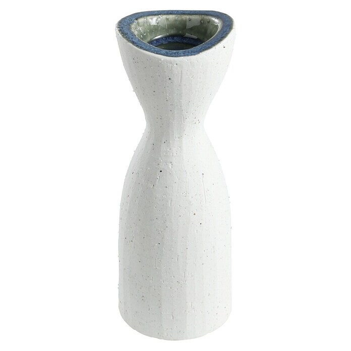 Eglo Kerzenständer Daijia (Ø x H: 7,2 x 19,5 cm, Creme/Blau, Ton) | BAUHAUS