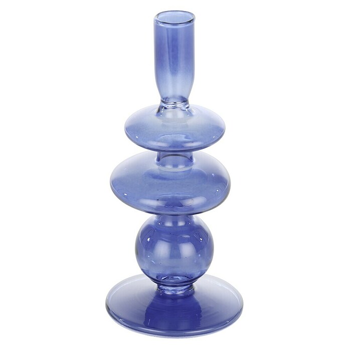 Eglo Kerzenständer Molume (Ø x H: 9 x 19,5 cm, Blau, Glas) | BAUHAUS