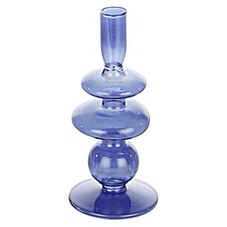 Eglo Kerzenständer Molume (Ø x H: 9 x 19,5 cm, Blau, Glas)