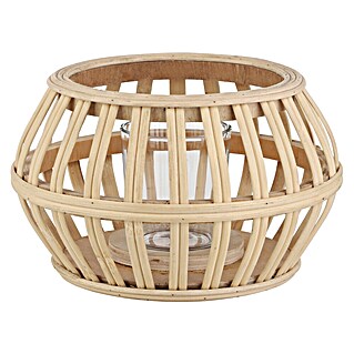 Eglo Windlicht Bunawan (Ø x H: 16,5 x 10,5 cm, Natur, 1 -tlg.)