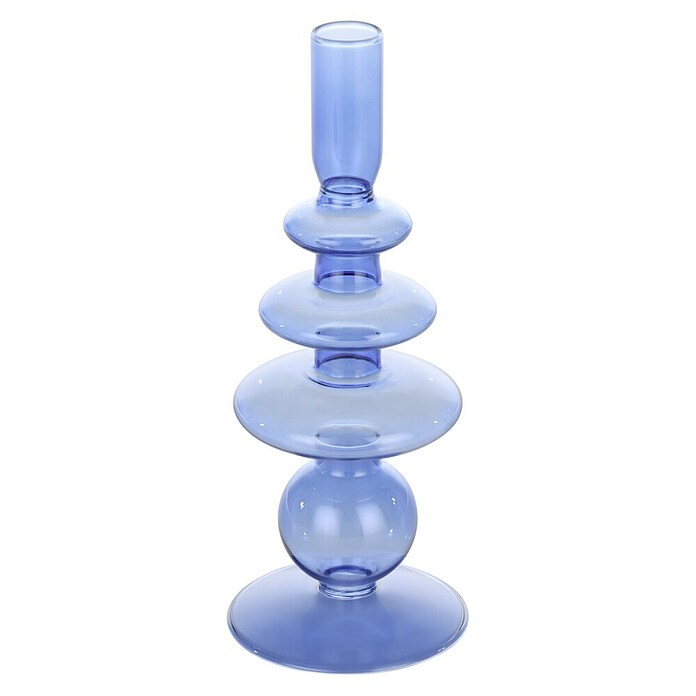 Eglo Kerzenständer Molume (Ø x H: 9 x 22,5 cm, Blau, Glas) | BAUHAUS
