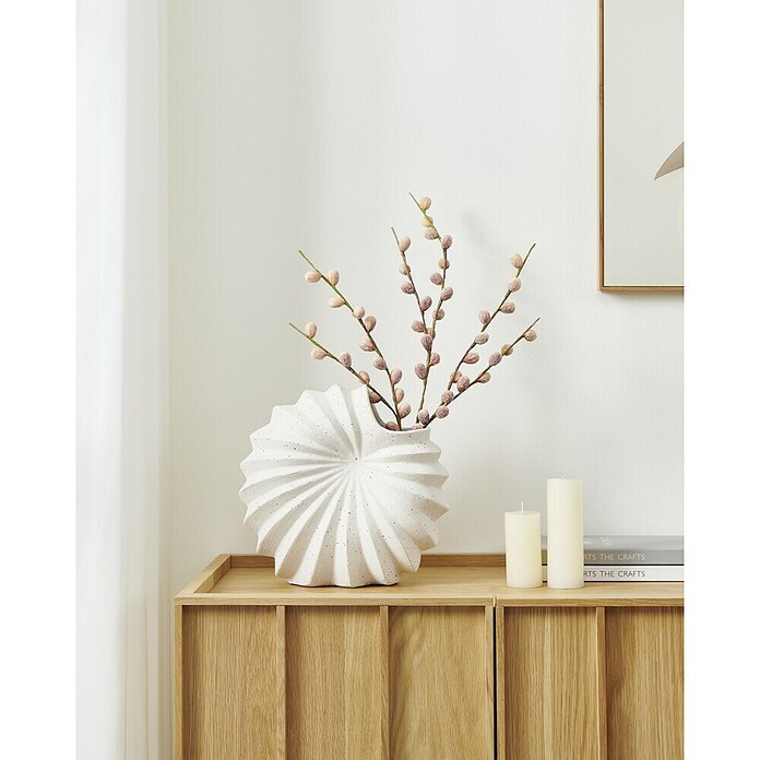Eglo Vase Otsuchi (L x B x H: 30 x 13,5 x 28 cm, Creme, Polyresin) | BAUHAUS