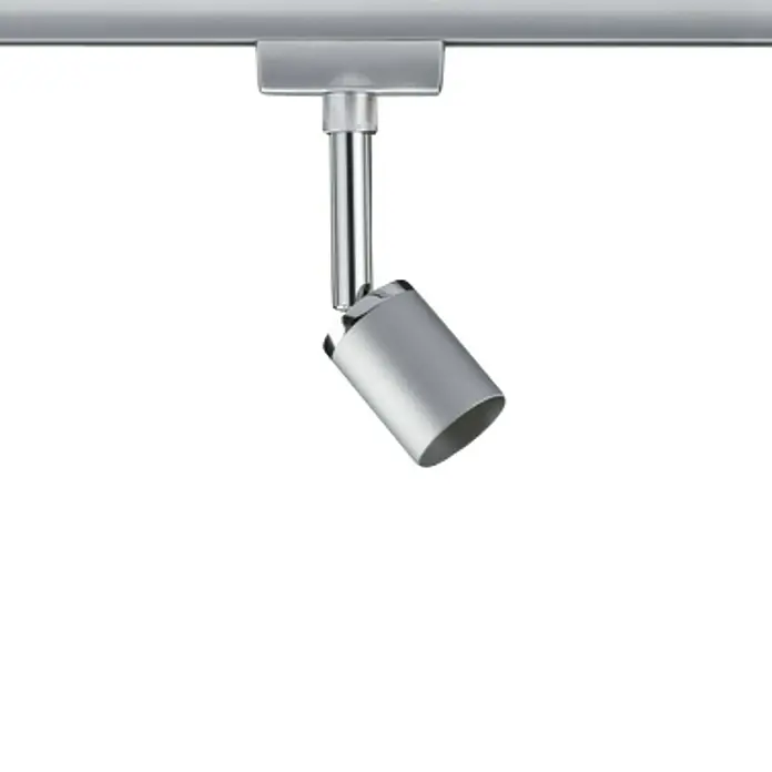 Paulmann URail Deckenstrahler Pure II - L x B x H: 6,6 x 5,8 x 11 cm, GU10, Chrom matt - Schwenkbarer silberner LED-Strahler für ein flexibles Lichtdesign im Raum. Ideal zur Akzentuierung von Objekten und Bereichen.