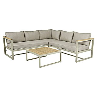 Loungeset Auckland (3 -delig, Acaciahout, Natural sand)
