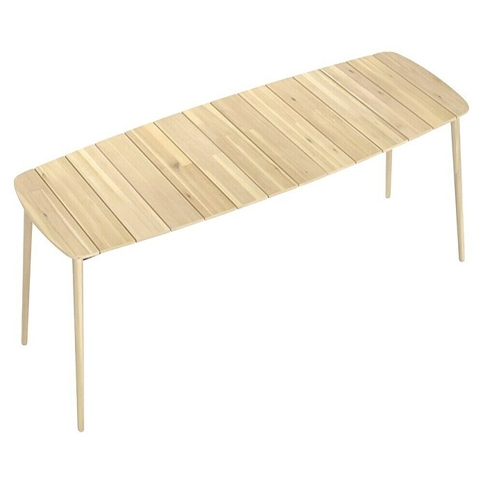 Tuintafel Reims (l x b x h: 215 x 90 x 76 cm, Acaciahout, Light teak) | BAUHAUS