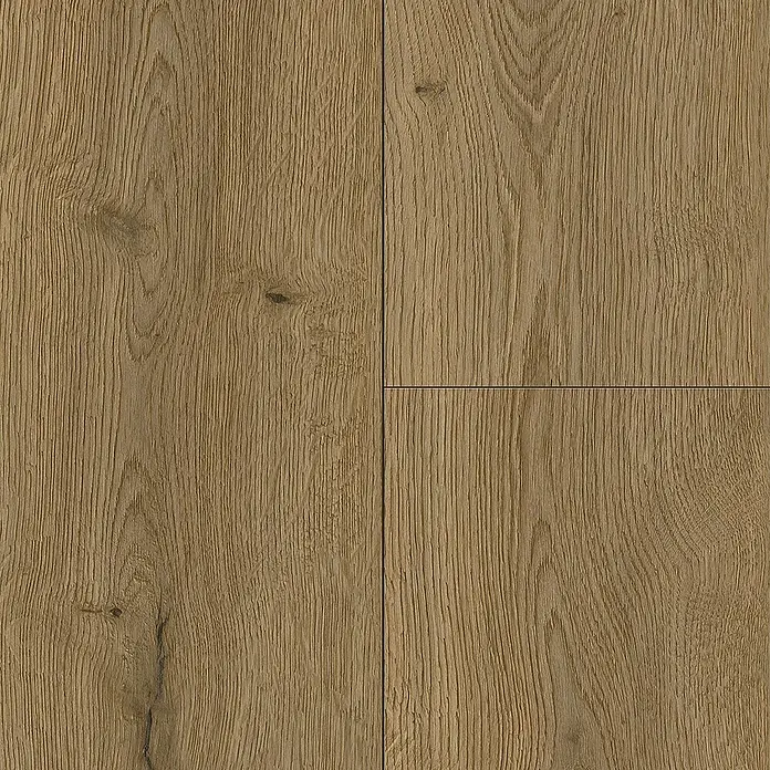 Vinylboden Rigid - Eiche Genf, Landhausdiele, 1.220 x 180 x 3,5 mm - Hellbrauner Holzeffekt-Boden mit natürlicher Maserung.