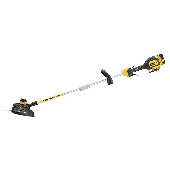 DeWalt XR 18V Akku-Rasentrimmer DCM561PBS-XJ - Ohne Akku, Schnittbreite Faden: 33 cm - DeWalt 18V XR Brushless Akku-Rasentrimmer in Gelb und Schwarz, mit 33cm Schneidkopf.