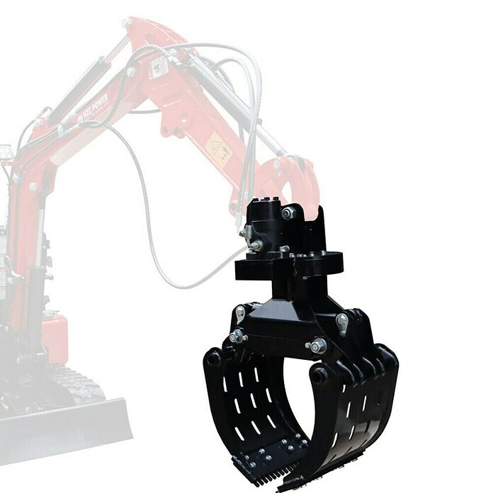 HZC Power Steingreifer SG360 (Mit Hydraulik, Passend für: HZC Power Minibagger (wenige Ausnahmen, siehe Text)) | BAUHAUS