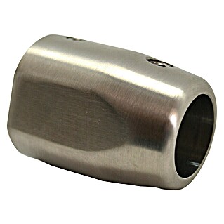 Soporte de pared y tubo para puerta corredera (Plateado, Puertas correderas, Largo: 55 mm)