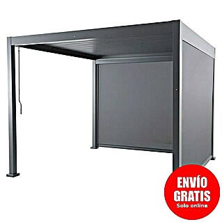 Sunfun Milos Pérgola con laterales (L x An x Al: 294 x 386 x 235 cm, Aluminio, Antracita)