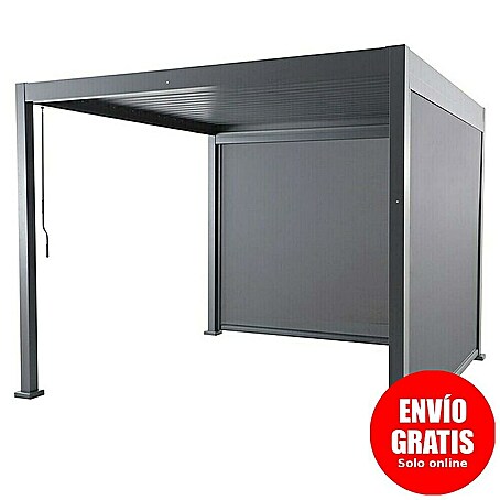Sunfun Milos Pérgola con laterales (L x An x Al: 294 x 386 x 235 cm, Antracita)