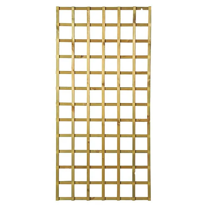Cerland Celosía para exterior Yota - 90 x 180 cm, Madera, Natural - Enrejado de jardín de madera para plantas trepadoras. El enrejado de madera resistente brinda soporte y estructura ideales para las plantas en el jardín.