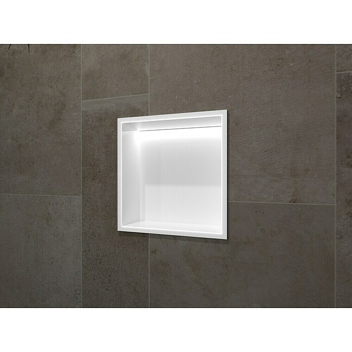 Hornacina Indic Led (L x An x Al: 10 x 33 x 33 cm, Acero inoxidable, Blanco) | BAUHAUS
