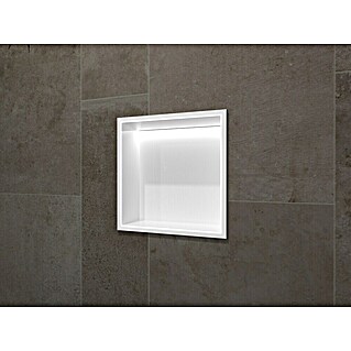 Hornacina Indic Led (L x An x Al: 10 x 33 x 33 cm, Acero inoxidable, Blanco)
