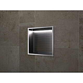 Hornacina Indic Led (L x An x Al: 10 x 33 x 33 cm, Acero inoxidable, Black Gun Metal)