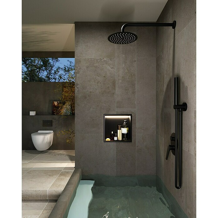 Hornacina Indic Led (L x An x Al: 10 x 33 x 33 cm, Acero inoxidable, Níquel) | BAUHAUS